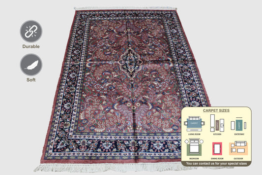 Indian Jaipuri Area Rug 189cm x 123cm