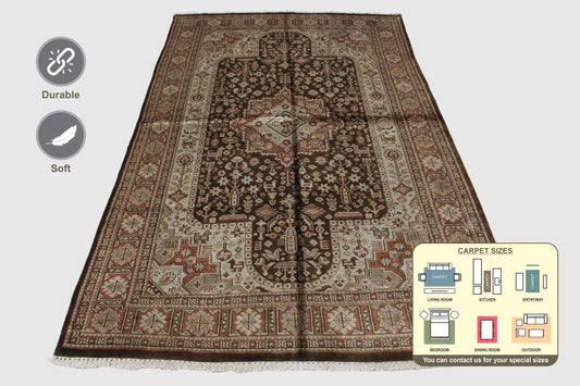 Indian Jaipuri Area Rug 192cm x 124cm
