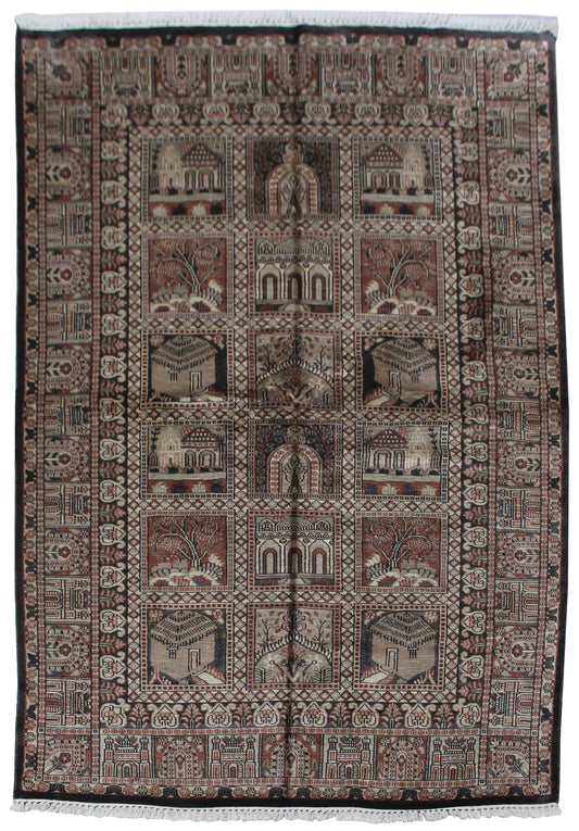 Indian Jaipuri Area Rug 194cm x 123cm