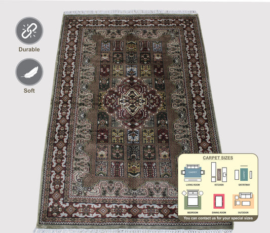 Indian Jaipuri Area Rug 159cm x 91cm