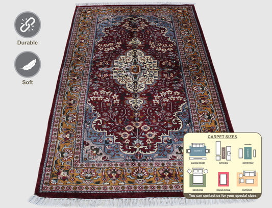 Indian Jaipuri Area Rug 164cm x 90cm