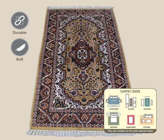 Indian Jaipuri Area Rug 145cm x 76cm