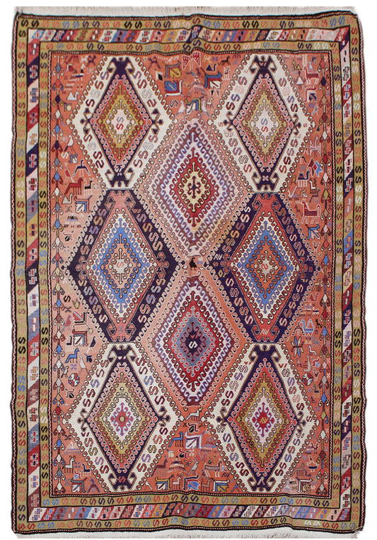 Kilim Area Rug 195cm x 141cm