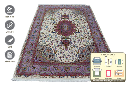 Tabriz Silk Area Rug 366cm x 250cm