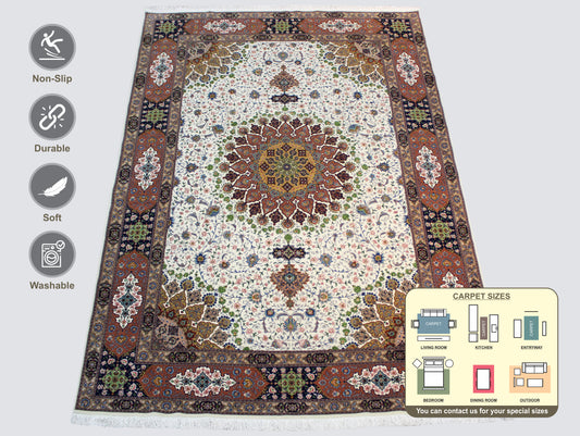 Tabriz Silk Area Rug 354cm x 245cm