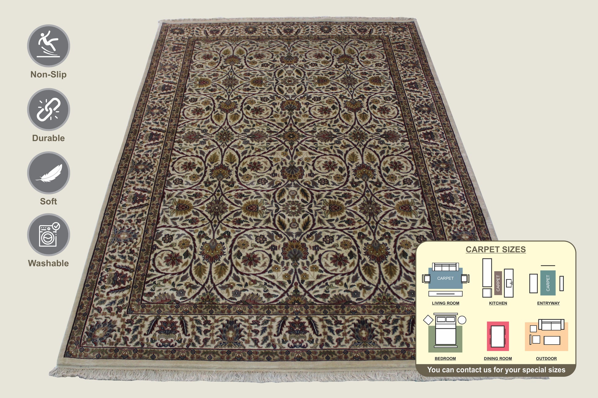 Sultanabad Area Rug 267cm x 186cm