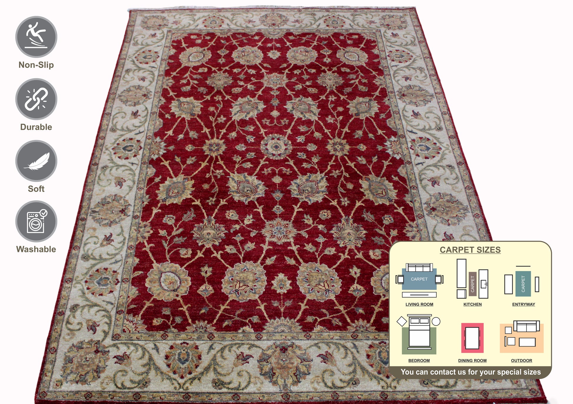 Sultanabad Area Rug 281cm x 184cm
