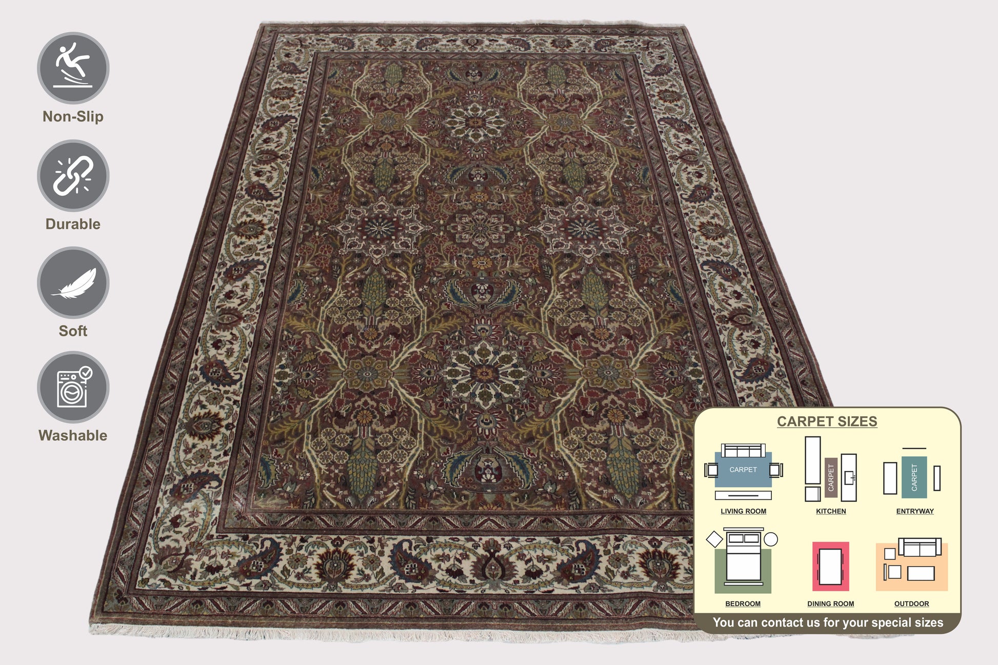 Sultanabad Area Rug 284cm x 184cm